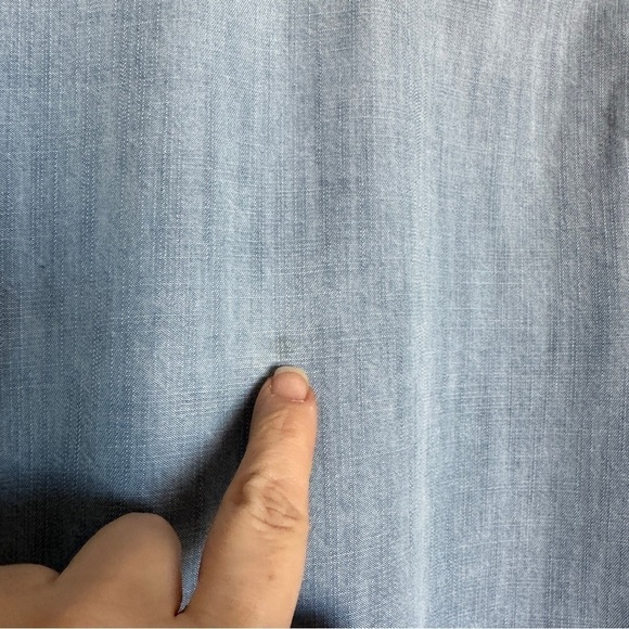 Eddie Bauer Tencel Tranquil Tie Wrap Top in Bleached Blue L - Picture 11 of 12